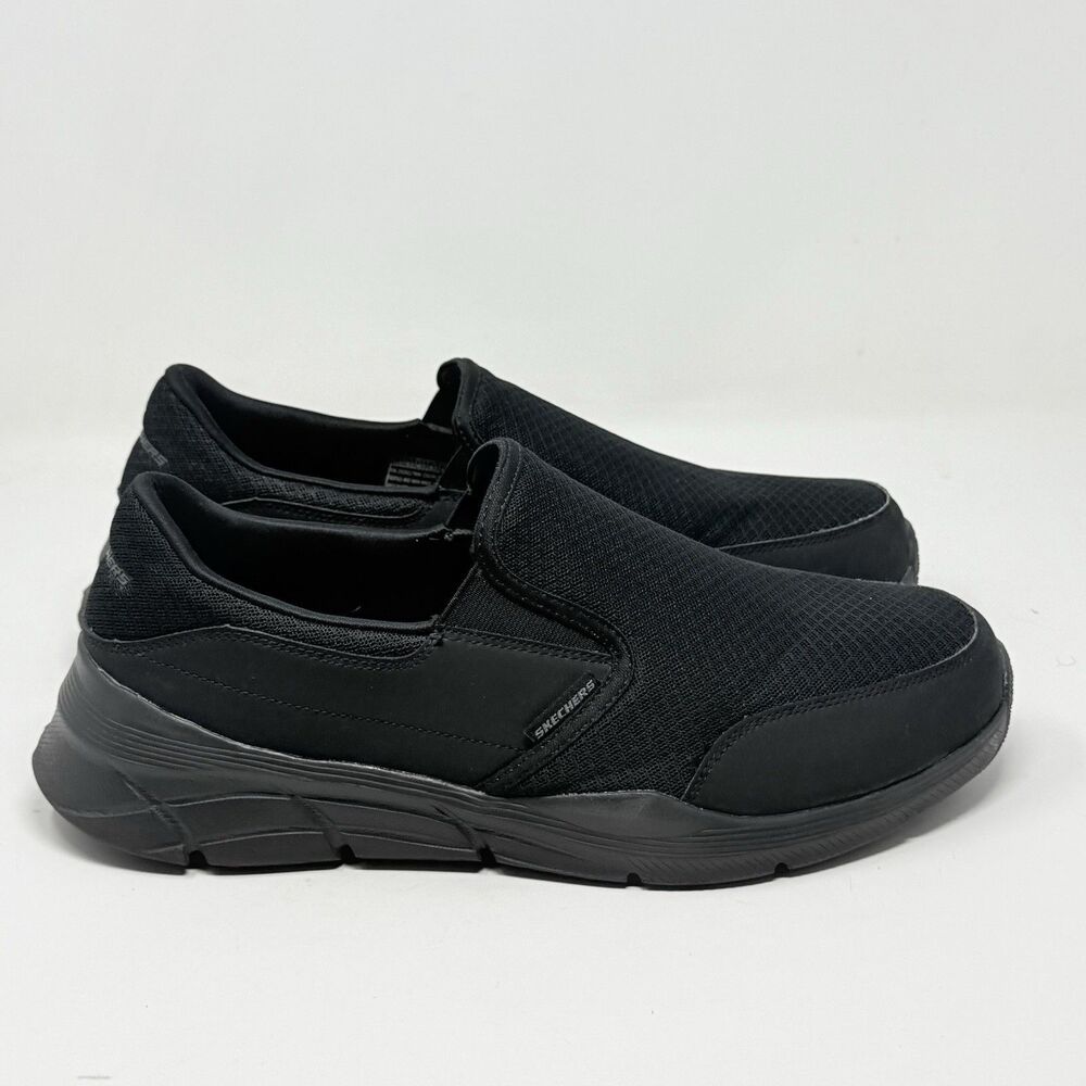Skechers Equalizer 4.0 Shoes Mens 11.5 Extra Wide Black Walking Slip On Sneaker